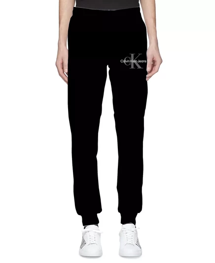  Мужские флисовые брюки для бега трусцой с логотипом Monogram black beauty