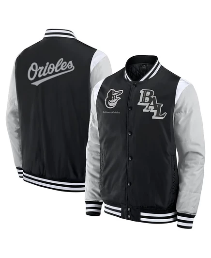 Мужская куртка Fanatics Baltimore Orioles с кнопками, черная