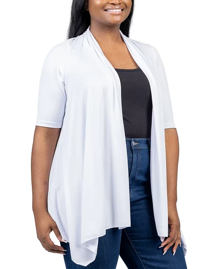 Женский кардиган 24seven Comfort Apparel плюс‑сайз, белый