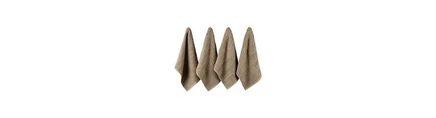 Набор кухонных полотенец Chevron из коллекции Design Imports Luxury Bar Mop Collection, 16x19 дюймов, Камень, 4 предмета, коричневый/бежевый