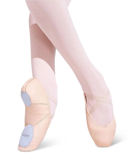 Широкая балетная туфелька для маленьких девочек Capezio из кожи Джульетты