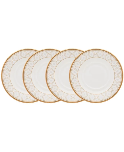 Набор блюдец Noritake Noble Pearl, 4 шт., 15 см, с золотой отделкой
