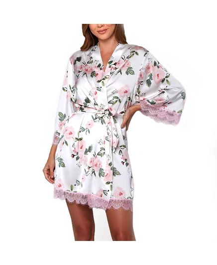 Женский халат Icollection Willow, розовый