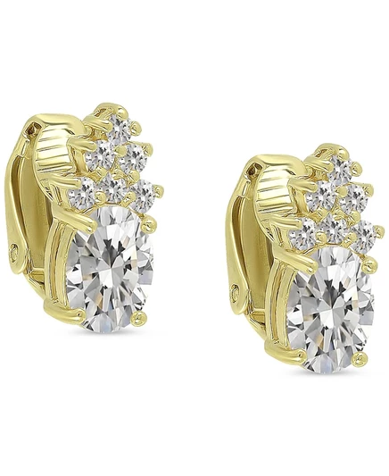 Серьги-клипсы Giani Bernini с фианитами, золотые