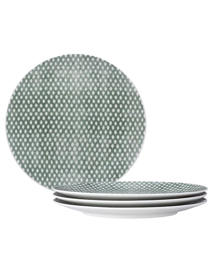 Салатные тарелки Noritake Hammock Dots, 4 шт., зелёные