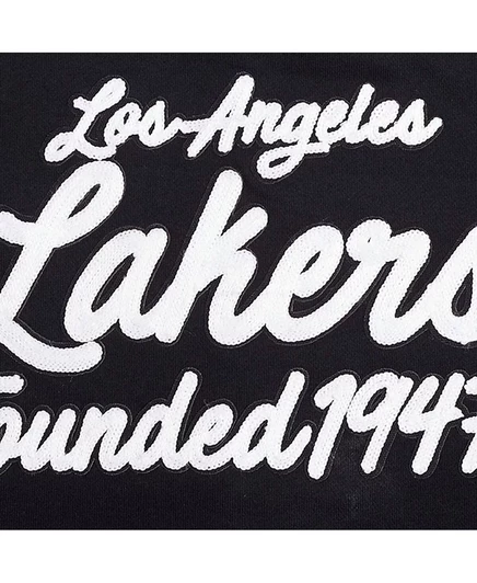 Женская укороченная толстовка-пуловер Pro Standard черного цвета Los Angeles Lakers Paint The City black