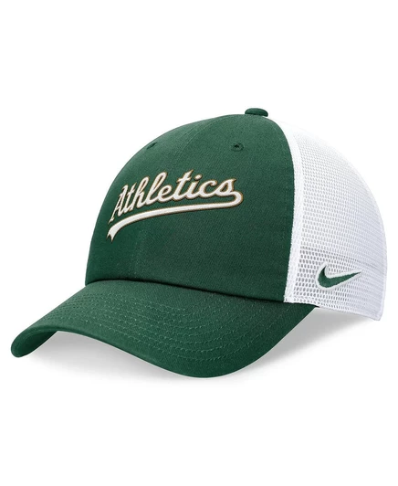 Мужская кепка-тракер Nike Evergreen Wordmark, регулируемая, хлопковая, зеленая