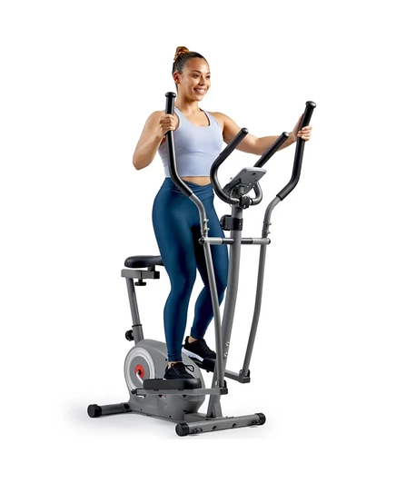 Sunny Health & Fitness Smart Компактный эллиптический тренажер для сидения и стояния
