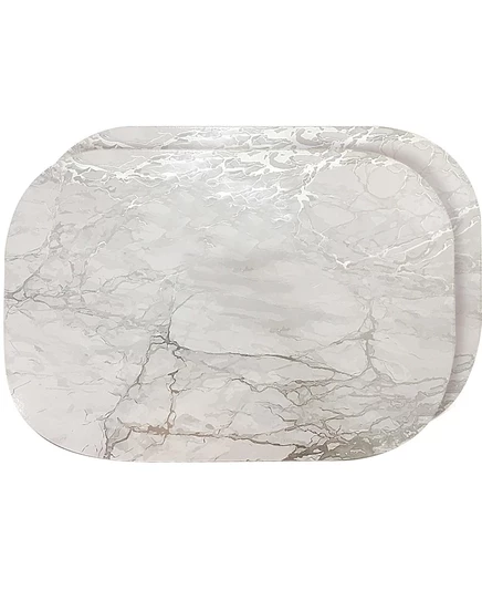 Подставки под тарелки Dainty Home 12″×18″ пробковые, серебристые