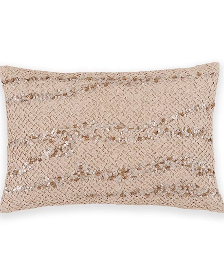 Декоративная подушка с пайетками ручной работы Donna Karan Home, 20 x 14 дюймов, коричнево-бежевый