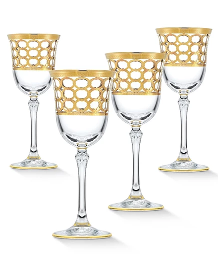 Набор бокалов Lorren Home Trends Infinity Gold Ring, 4 шт, золотой