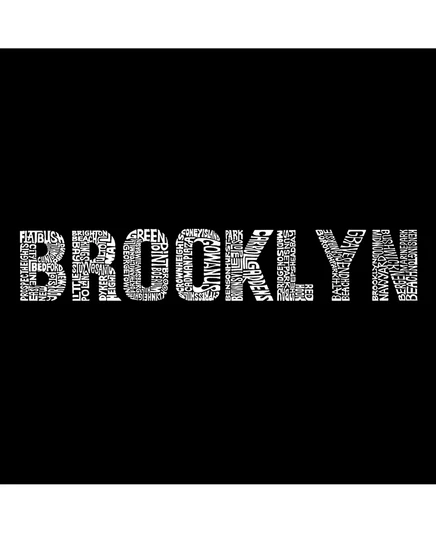 Мужская футболка премиум-класса с надписью Word Art в стиле поп-арт от LA Pop Art - Brooklyn Neighbors black