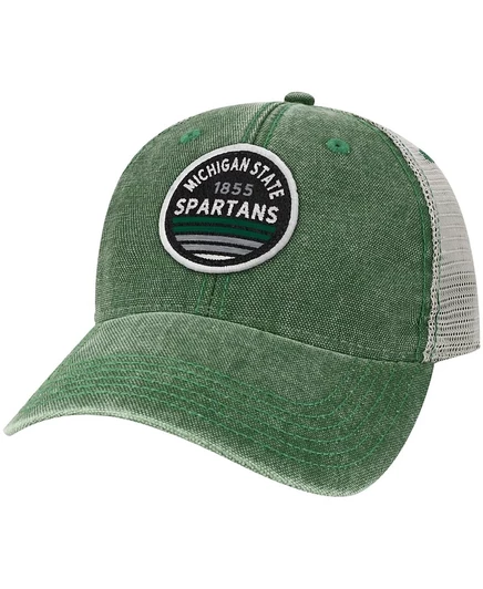 Мужская зеленая кепка дальнобойщика Michigan State Spartans Sunset Dashboard Snapback зеленого цвета