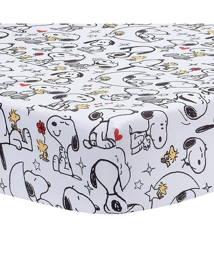 Детская простыня Bedtime Originals Snoopy Love, белая