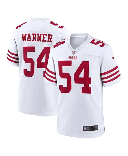 Мужская футболка Fred Warner San Francisco 49ers  white