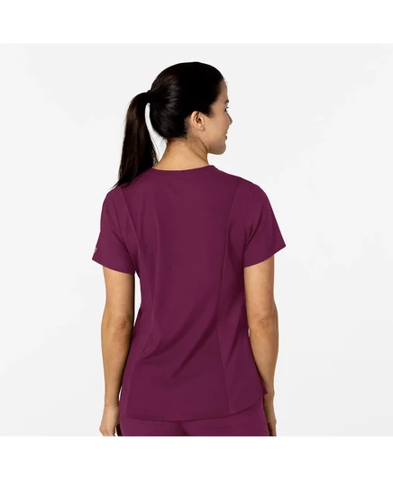 Облегающий топ-скраб Wink Plus Size W123 с V-образным вырезом Flex-n-Reach wine