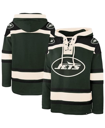 Мужское худи 47 Brand New York Jets, темно-зеленое