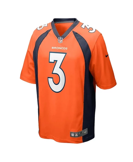 Мужская футболка Nike Russell Wilson Denver Broncos для альтернативной игры orange
