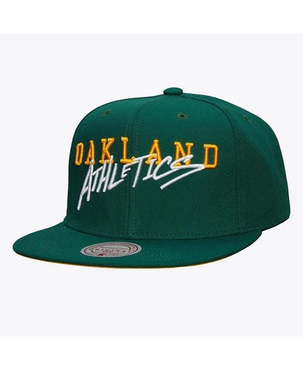 Мужская кепка Mitchell & Ness Tagged Oakland Athletics, зеленая