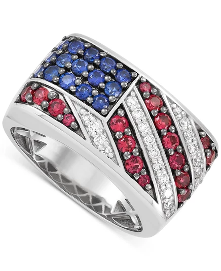 Мужское кольцо Grown With Love Flag из серебра, 2 карат