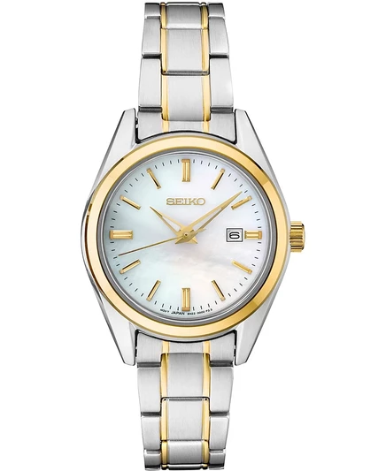 Женские часы Seiko Essentials, двухцветные, серебряные