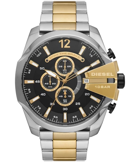 Мужские часы Diesel Mega Chief, 51 мм, двухцветные