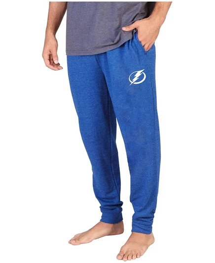 Мужские синие махровые брюки Concepts Sport Tampa Bay Lightning Mainstream с манжетами синего цвета