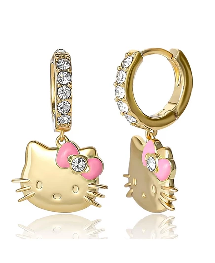 Очаровательные серьги-кольца Hello Kitty Sanrio Pave multi
