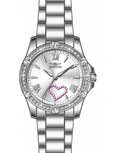 Женские кварцевые часы Angel Quartz с серебряным циферблатом 49842 с 3 стрелками silver