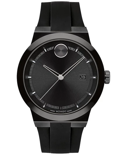 Мужские часы Movado Fusion Bold 42 мм, силикон, черные