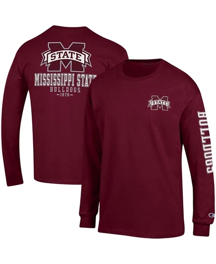 Мужской лонгслив Champion Mississippi State, бордовый