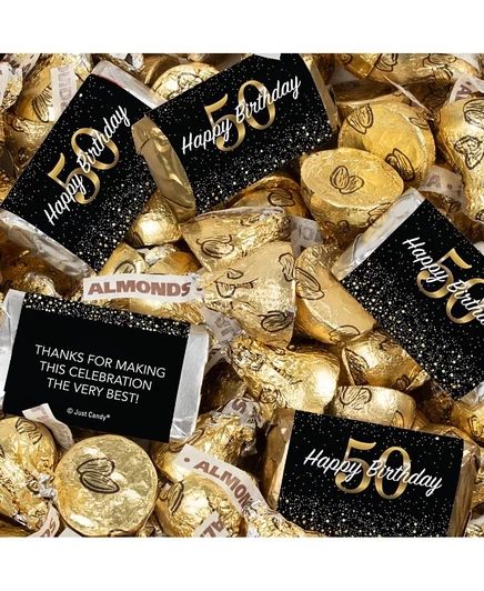 Конфеты Just Candy Hershey's мини и Kisses 128 шт, золотые