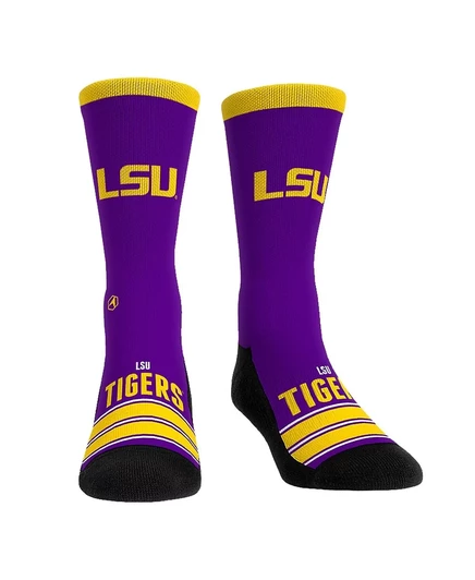 Унисекс носки Rock 'Em LSU полосатые, фиолетовые