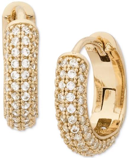 Женские серьги-кольца Kate Spade, прозрачные/золотистые