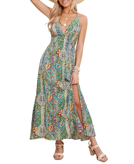 Женское пляжное платье Cupshe Paisley, зеленое
