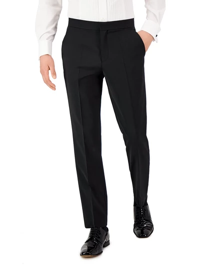 Брюки-смокинг Hugo Boss из смеси шерсти Super Flex Stretch black