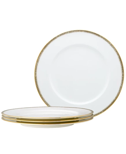 Обедные тарелки Noritake Haku 28 см, набор 4 шт., белые