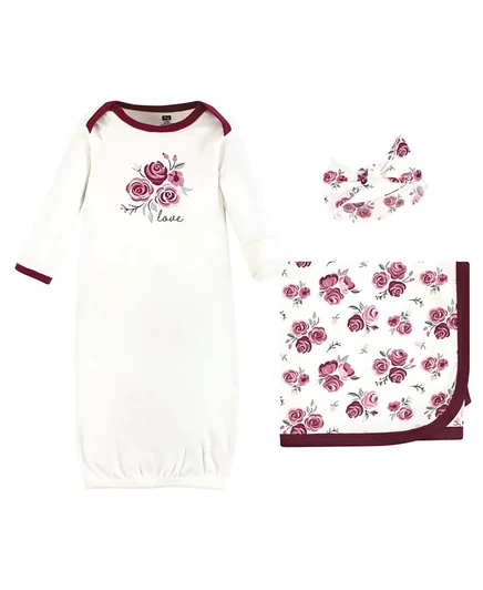 Платье Hudson Baby для маленьких девочек Hudson Layette Essentials, пеленальная накидка и головной убор розового цвета