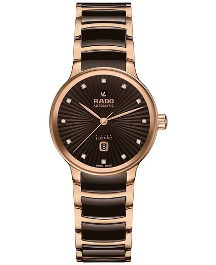 Женские часы Rado Centrix 31 мм автомат, коричневые