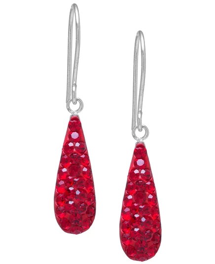 Женские серьги Macy's с кристаллом, серебряные, красные