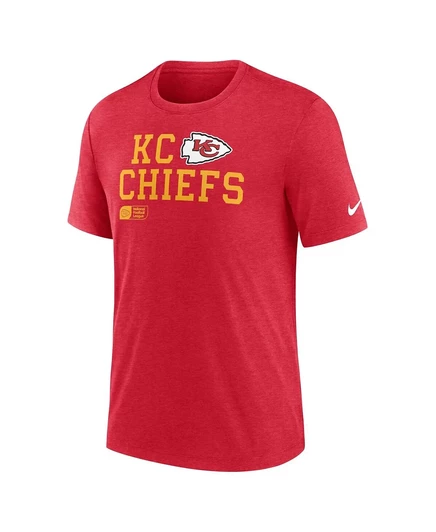 Мужская красная футболка Nike Kansas City Chiefs Overlap Lockup Tri-Blend от Nike red