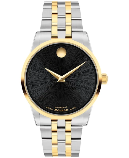 Классические швейцарские часы Movado Women's Museum с автоподзаводом желтого цвета из нержавеющей стали PVD, 33 мм