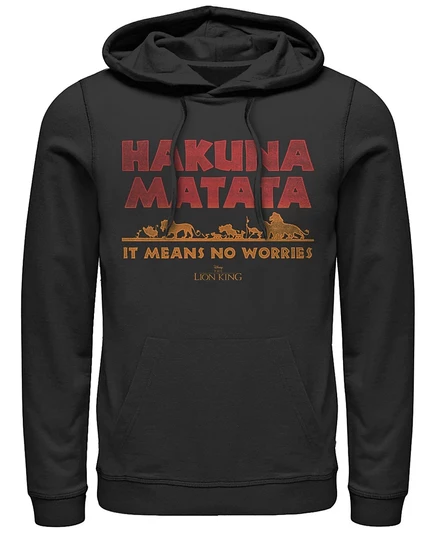 Мужское худи Disney Lion King Hakuna Matata, черное