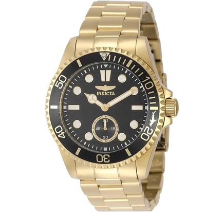 Мужские кварцевые часы Invicta 49429 Pro Diver VD78 с черным циферблатом, позолоченные