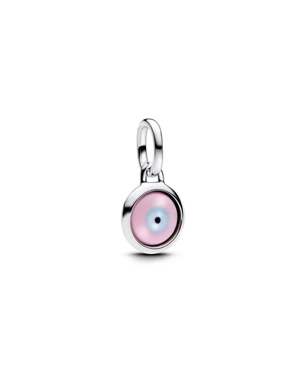Шарм Pandora Evil Eye мурано, гравируемый, серебро