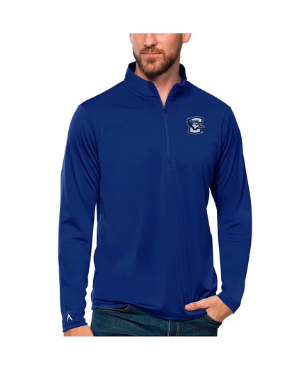 Мужская кофта Antigua Creighton Bluejays 1/4 молнии, синяя