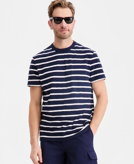 Мужская футболка в полоску Sail от Club Room, эксклюзивный бренд Macy's