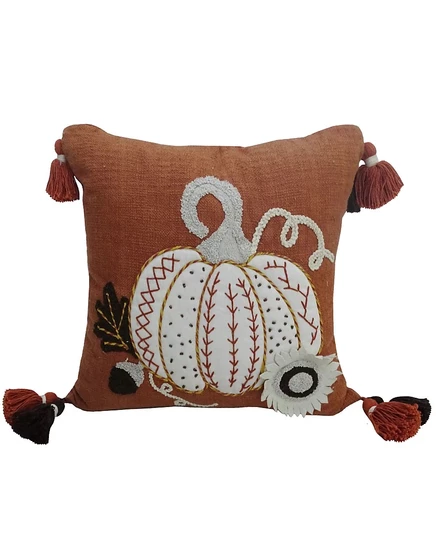 Декоративная подушка Vibhsa Pumpkin Tassels 51×51 см, разноцветная