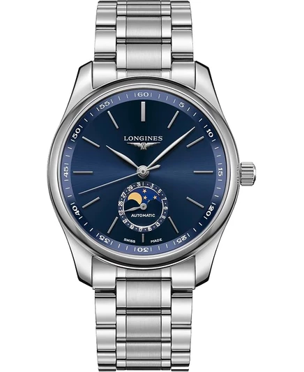 Мужские швейцарские часы Longines Automatic Master с браслетом из нержавеющей стали 40 мм без цвета