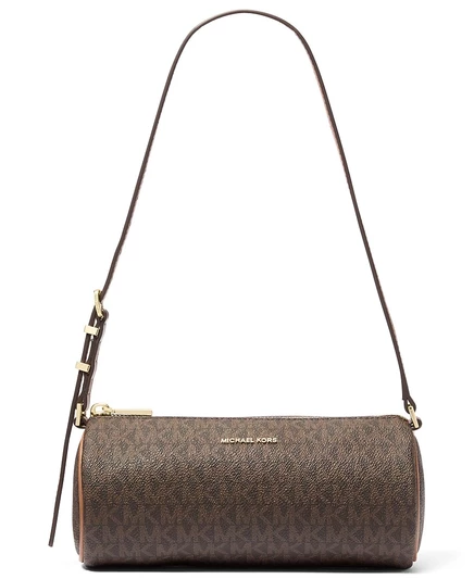 Сумка-мешочек MICHAEL Michael Kors Izzy Small Barrel коричневого цвета
